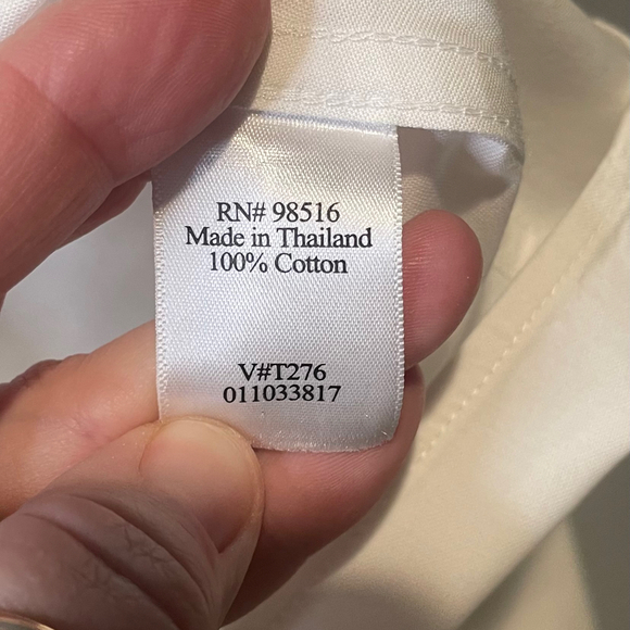 Coldwater Creek Womens Long Sleeve Collared Button Cotton Blouse White Size PXL - Picture 5 of 10